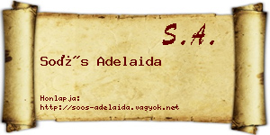 Soós Adelaida névjegykártya